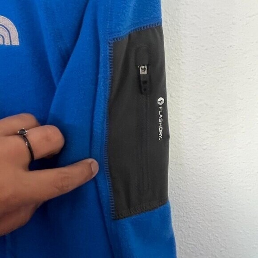 The North Face 1/2 Zip Fleece Nautical Blue New Size Small Mens Long Sleeve - Picture 3 of 4